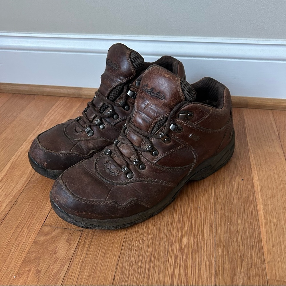 Cabela’s Brown Leather Lace Up Outdoor Work Weatherproof Boots Men’s Size 10.5
